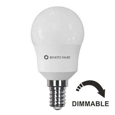 Bombilla LED E14 esférica 40W blanco neutro