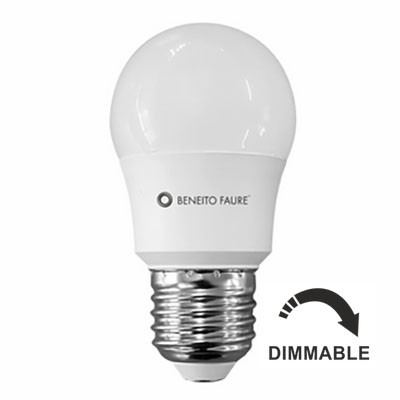 Comprar Bombilla LED Esférica 5,5W E27 Regulable BENEITO FAURE 5,5W -  Ilumitec