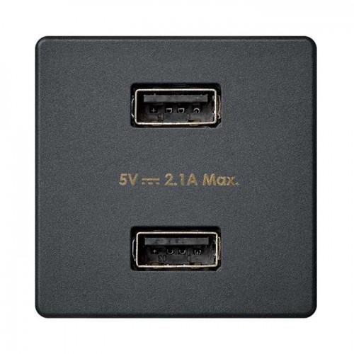 Cargador USB doble A + A Simon 270 2,1A titanio — Rehabilitaweb
