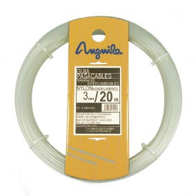 Guía pasacables 20 metros 4mm Nylon Macizo Blanco