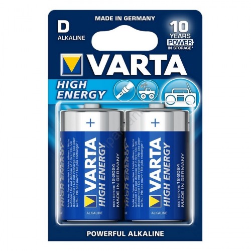 Pila alcalina VARTA Energy. Bl.2 Pilas Alc. Varta Energy Lr20 D —  Ferretería Roure Juni