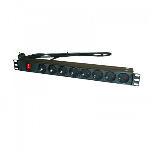 Comprar Regleta Rack 19 8 enchufes + interruptor - Ilumitec