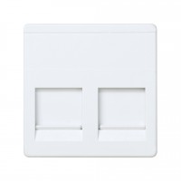 Adaptador 2 Conectores RJ AMP SIMON 27 (Blanco y Marfil)