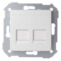 Adaptador 2 conectores RJ45 Simon 82 Concept