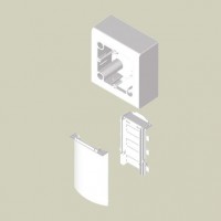 Adaptador Mecanismo Universal para Unex 80 (blanco y aluminio)