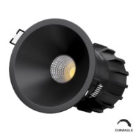 Foco Downlight LED PULSAR 8W Regulable Negro IP65 BENEITO FAURE