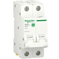 Interruptor automático Resi9 2P, 6kA, Curva C, SCHNEIDER