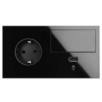 Kit front 2 elementos 1 base + 1 regulador + 1 USB  Simon 100 Izquierda