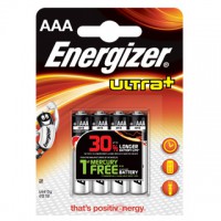 Pilas Alcalinas Energizer Ultra+ LR03 (AAA) Blister de 4 pilas