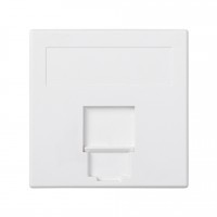 Placa Plana V&D con Guardapolvo Color Blanco SIMON 500 CIMA (Para 1 o 2 Conectores)