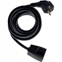 Prolongador de Cable 3x1,5mm2 16A Negro ONLEX