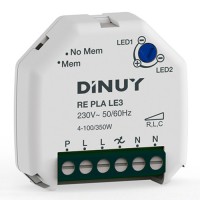 Regulador Lámparas LED con Bornas DINUY RE PLA LE3